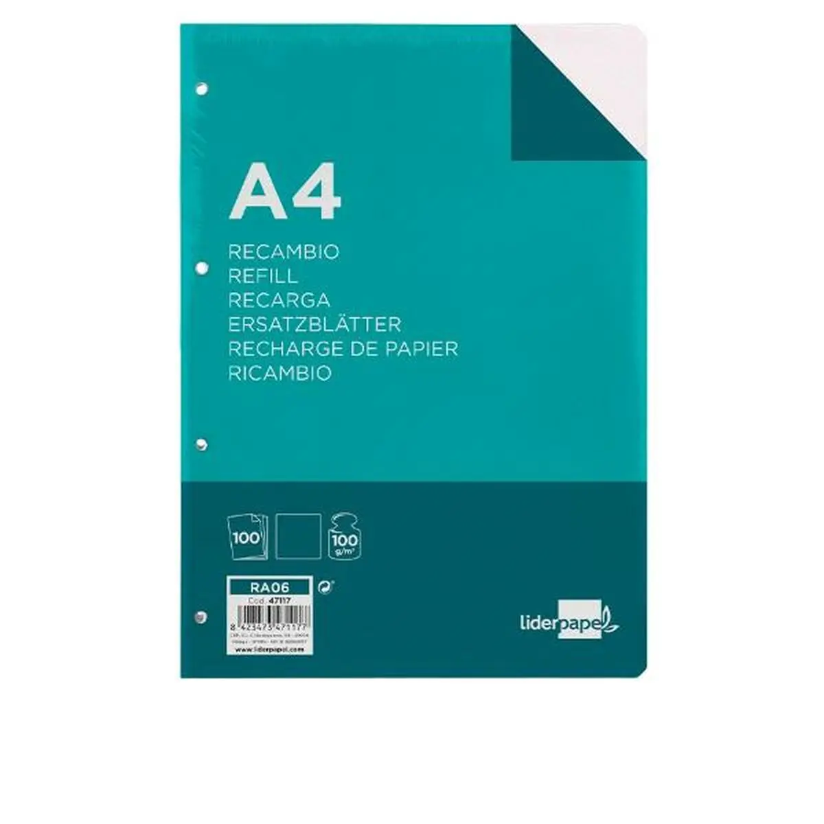 Ricambio Liderpapel RA06 A4 100 fogli