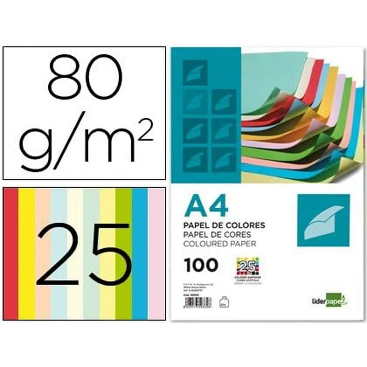 Set di Cancelleria Liderpapel PC62 Multicolore 100 fogli