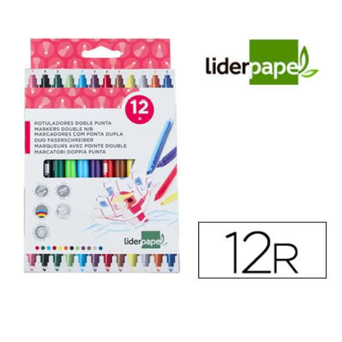 Set di Pennarelli Liderpapel RT10 12 Pezzi