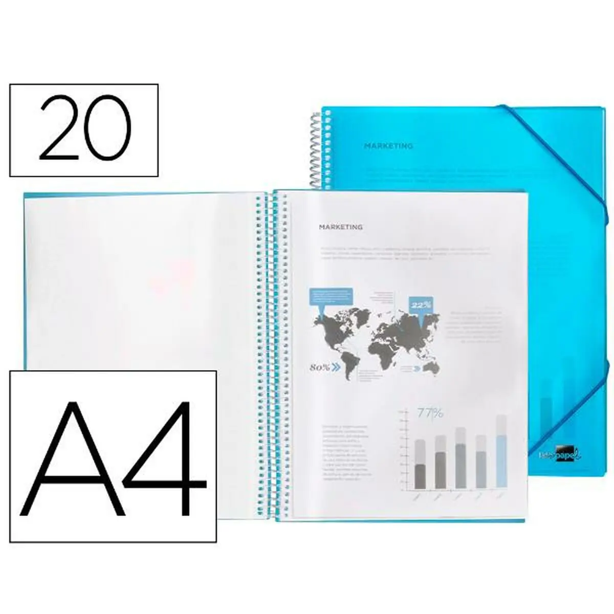 Fascicolo Liderpapel EC05 Azzurro A4