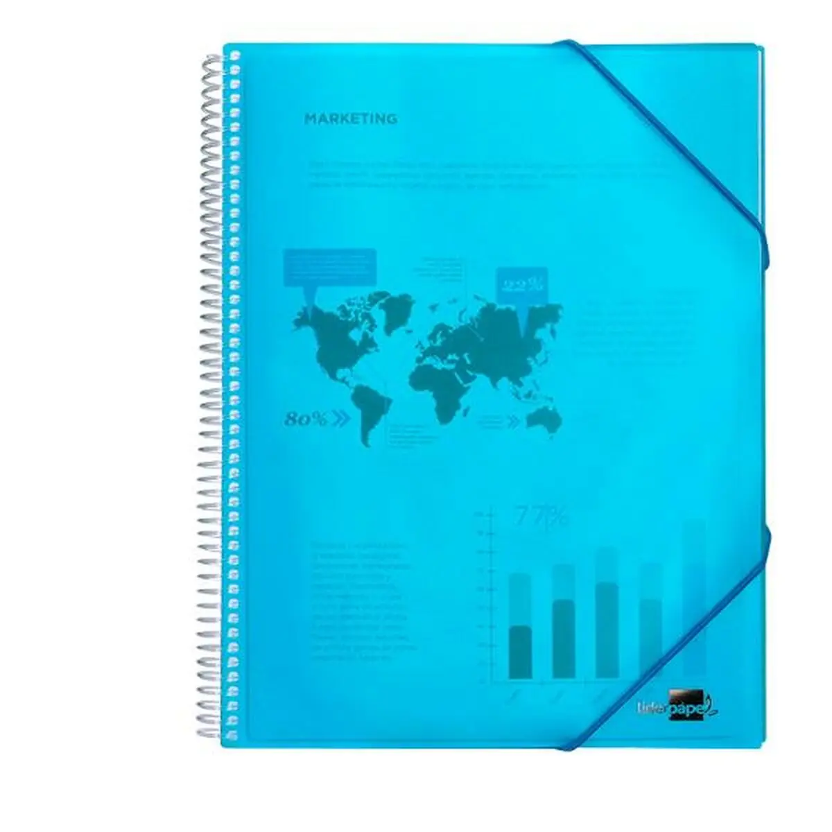 Portadocumenti Liderpapel EC09 Azzurro A4