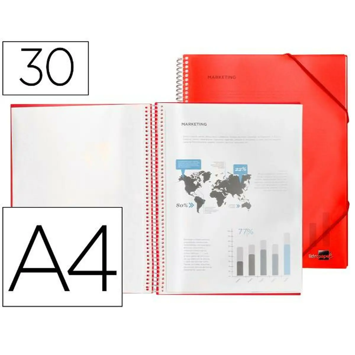 Fascicolo Liderpapel EC10 Rosso A4