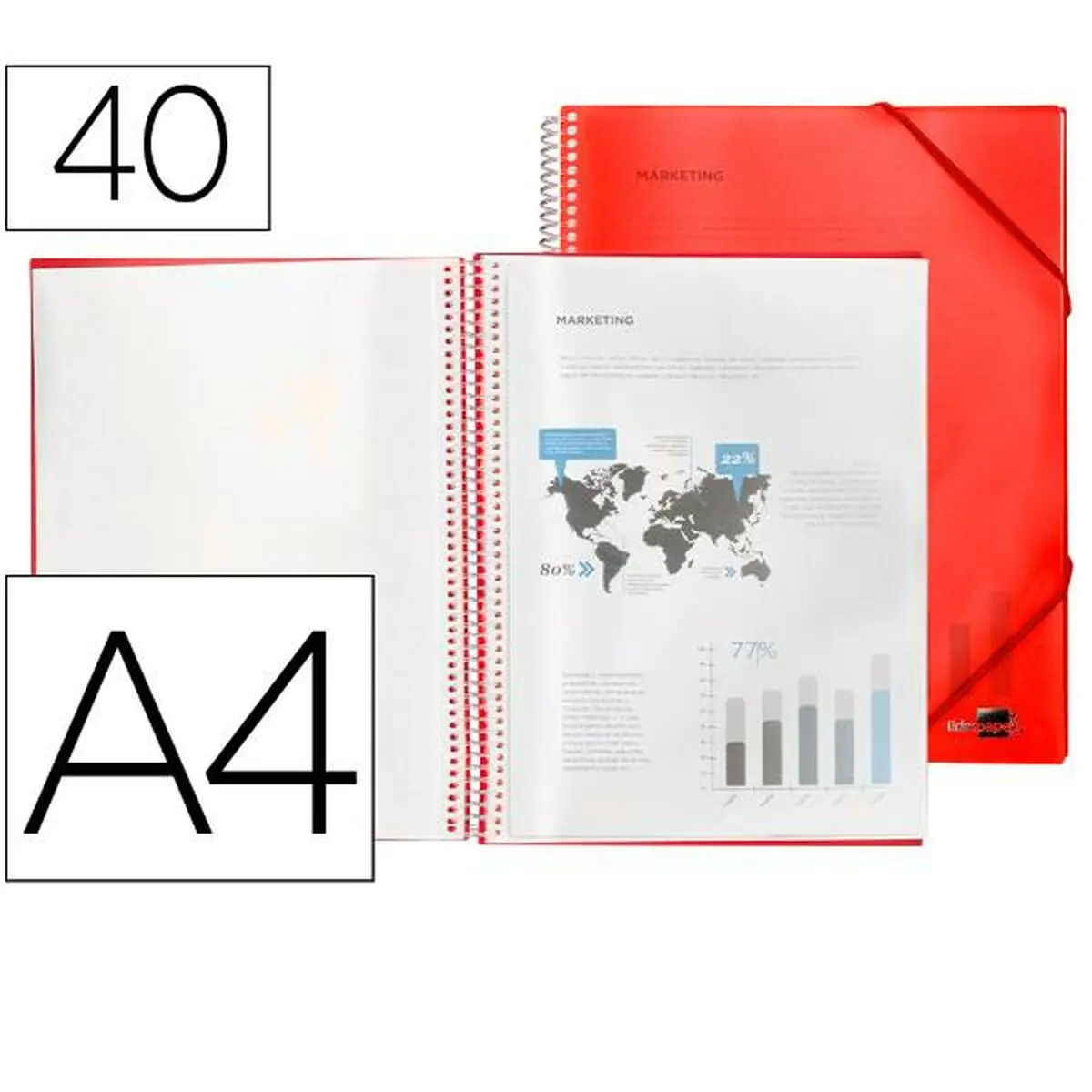 Fascicolo Liderpapel EC14 Rosso A4