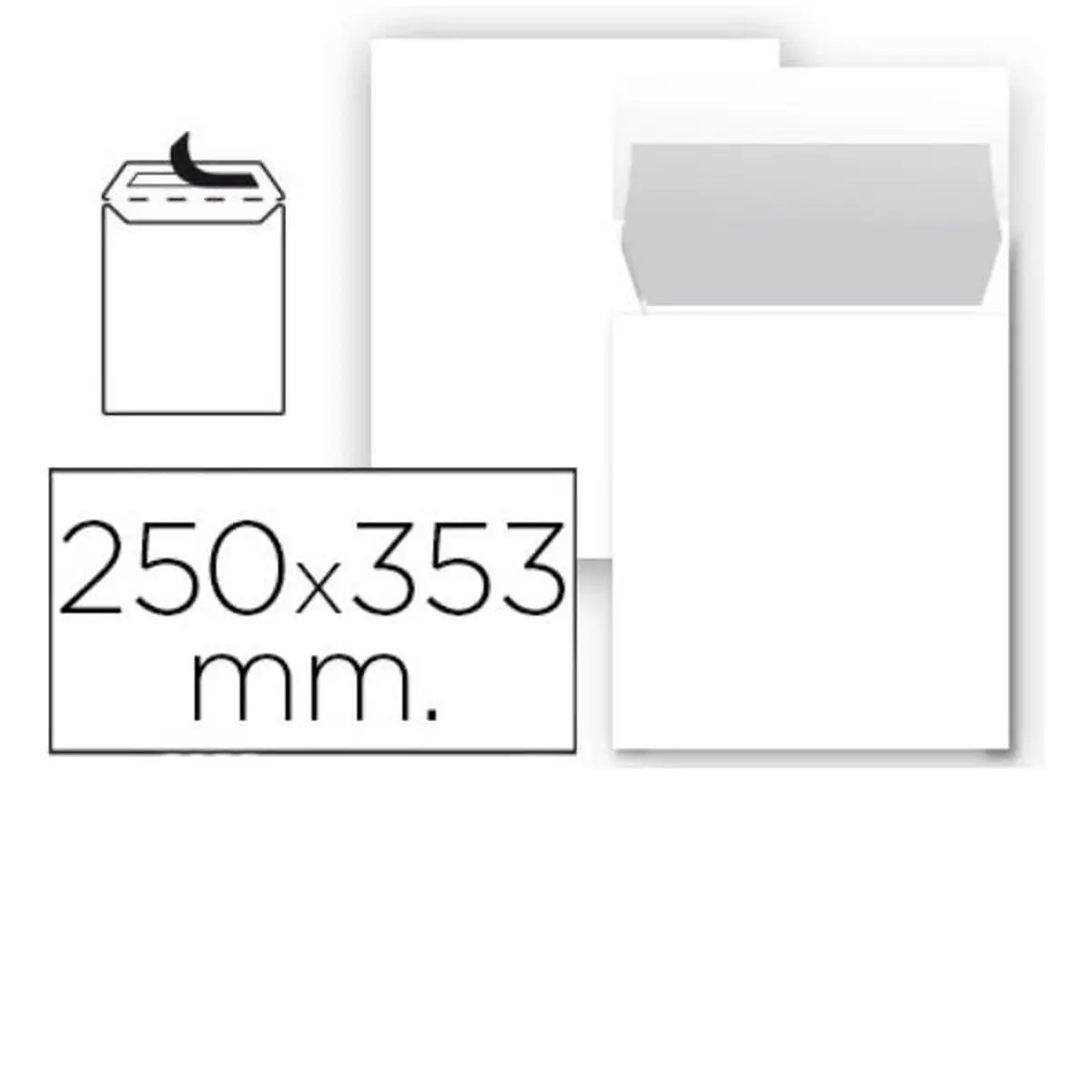 Buste Liderpapel SB91 Bianco Carta 250 x 353 mm (1 Unità) (25 Unità)