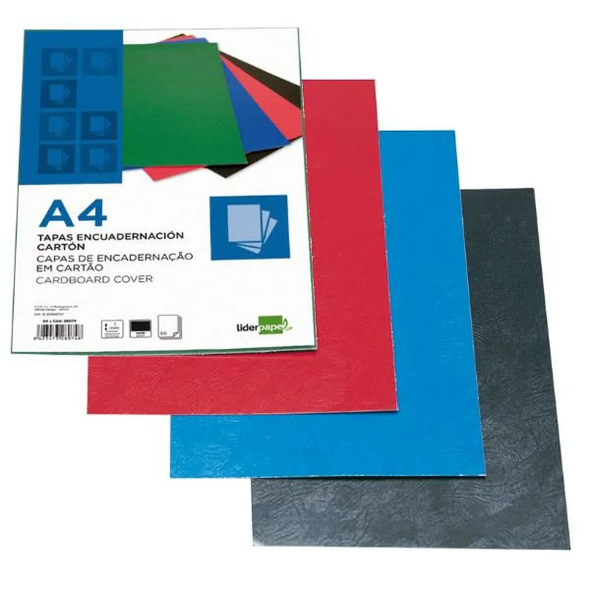 Set di coperchi Liderpapel TE02 Cartone Nero (50 Unità)