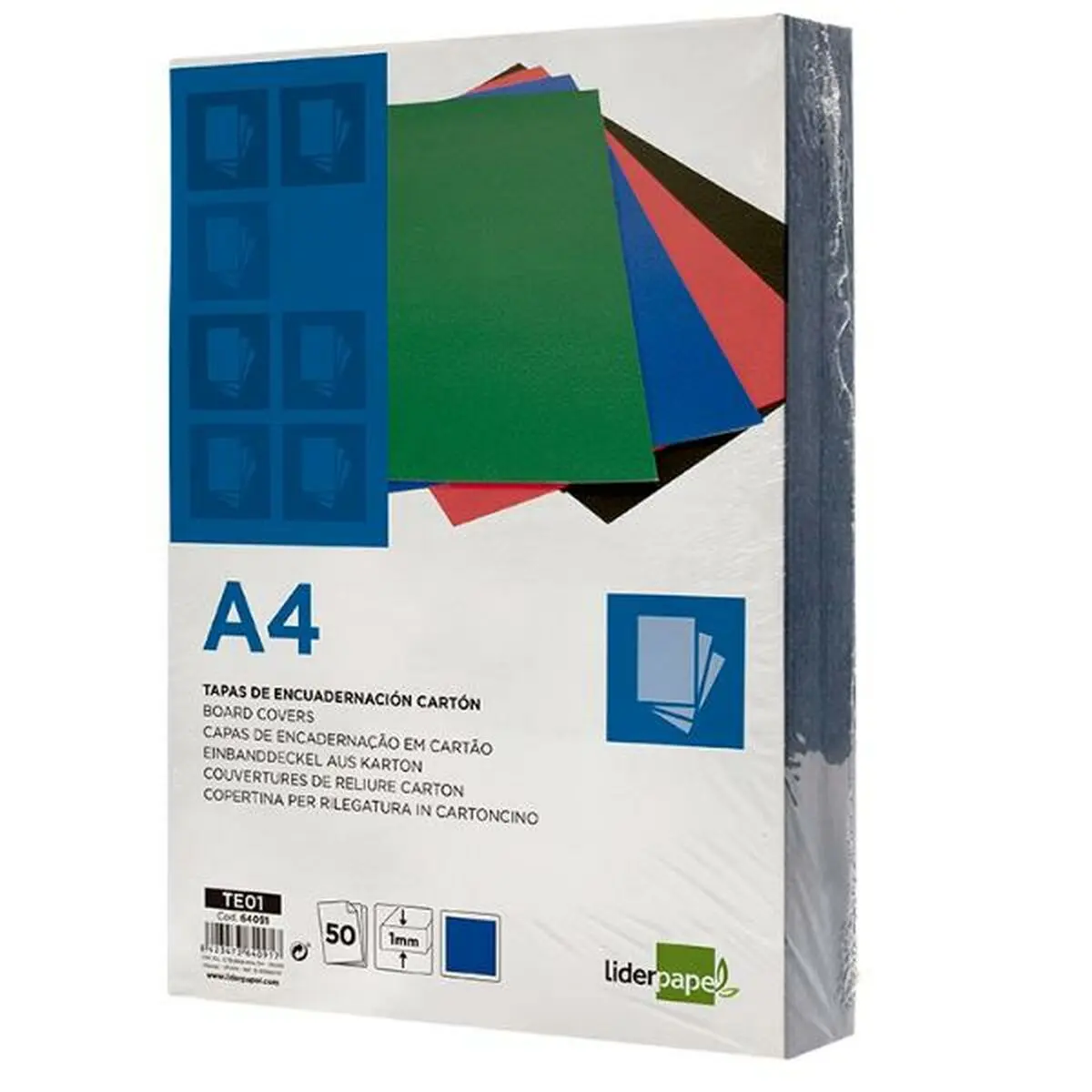 Set di coperchi Liderpapel TE01 Cartone