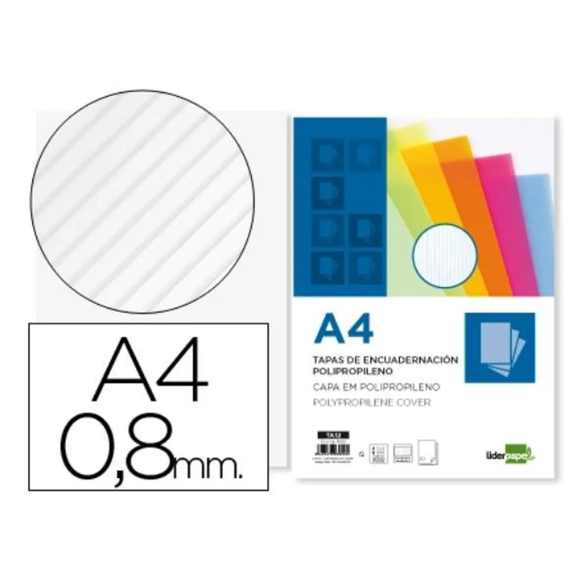 Set di coperchi Liderpapel TA12 Plastica Multicolore