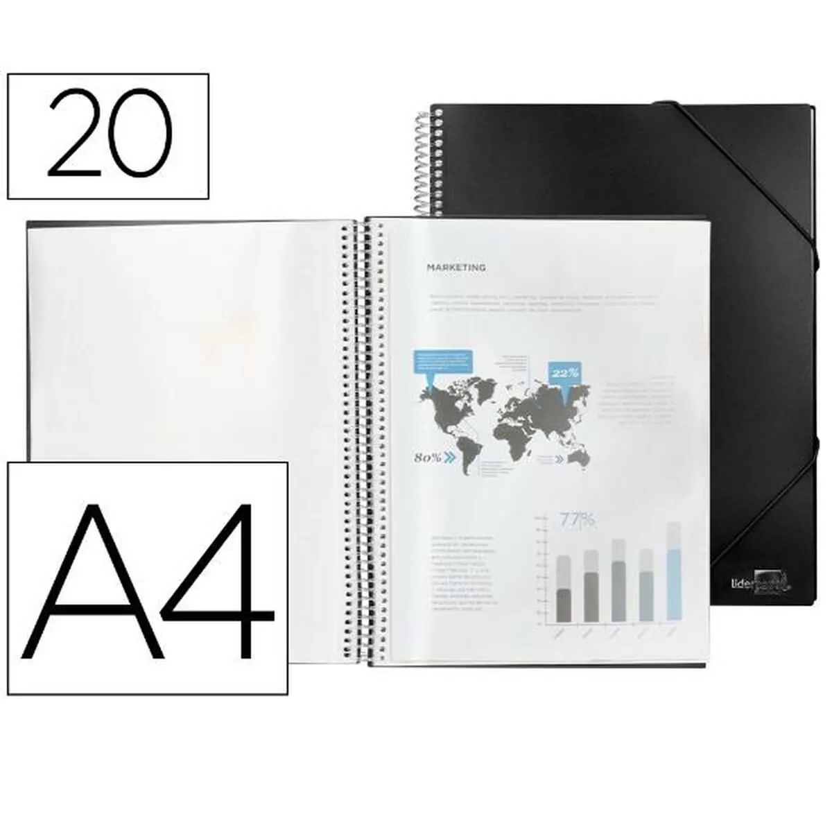 Fascicolo Liderpapel EC30 Nero A4