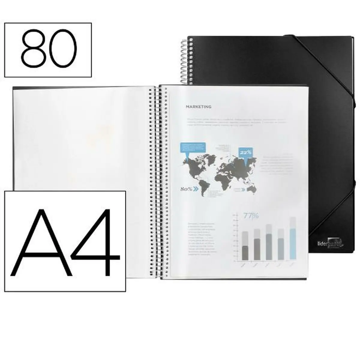 Fascicolo Liderpapel EC35 Nero A4