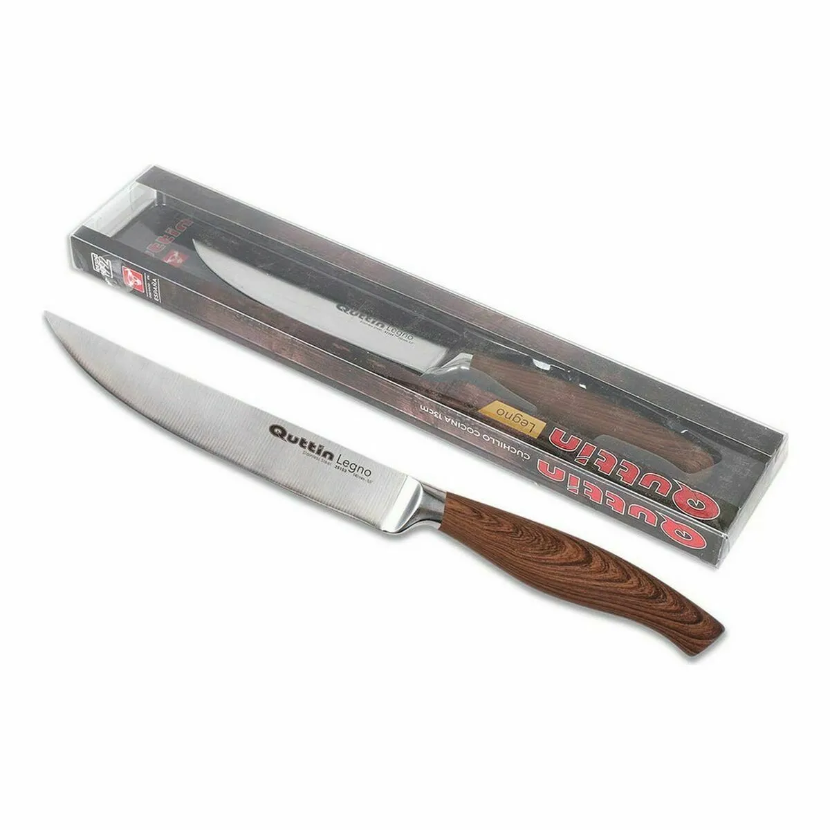 Coltello da Cucina Quttin Legno Acciaio inossidabile 13 cm 1,8 mm