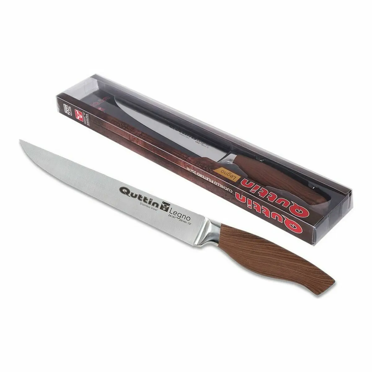 Coltello da Carne Quttin Legno Acciaio inossidabile (20 cm)