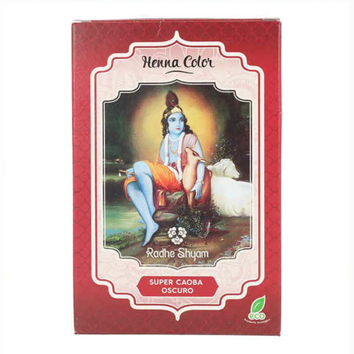 Colorazione Semipermanente Henna Radhe Shyam Shyam Henna Mogano (100 g)