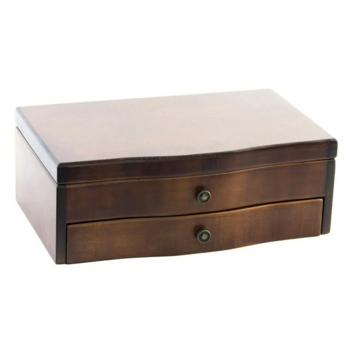 Scatola-Portagioie DKD Home Decor Marrone Legno MDF 28 x 17 x 10 cm