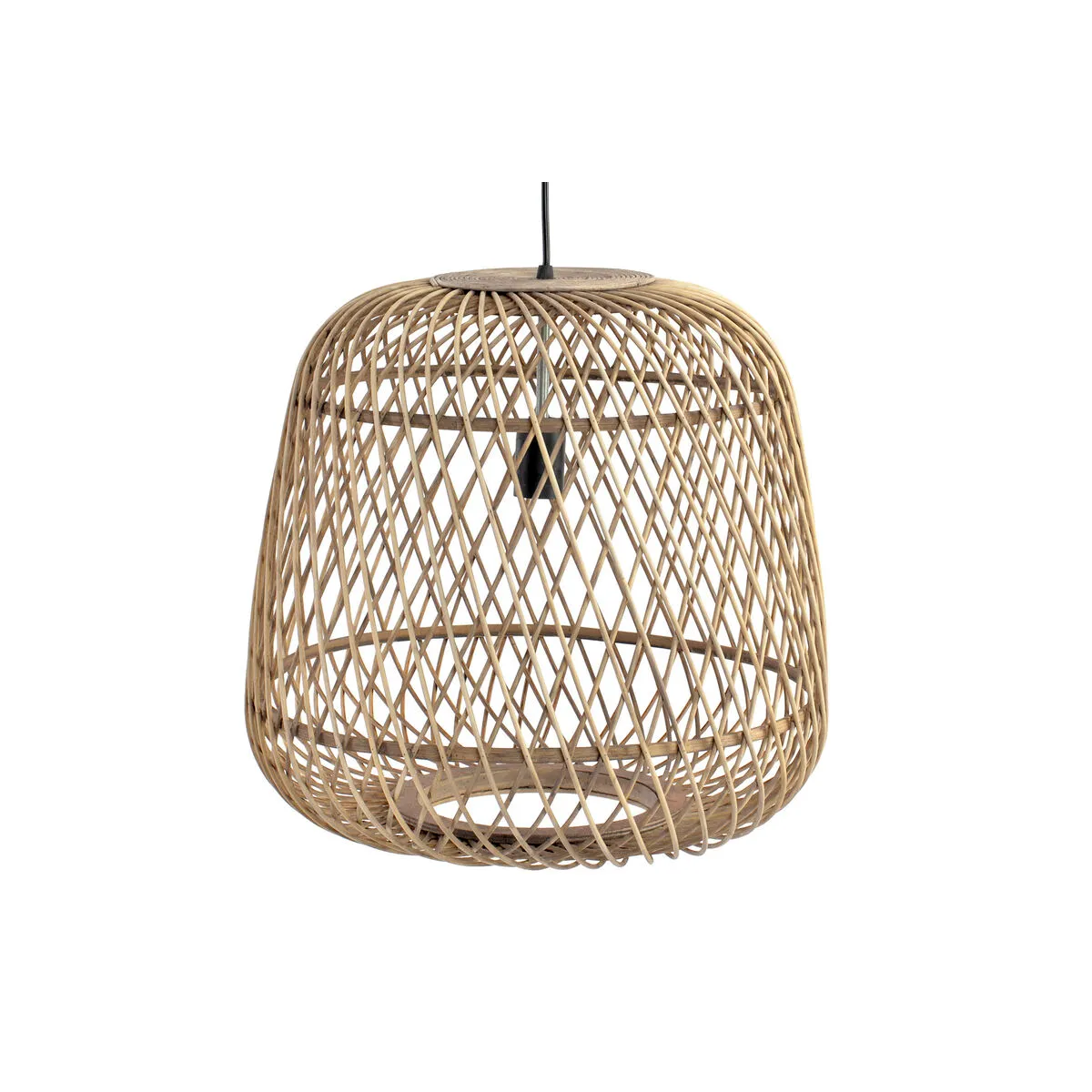 Lampadario DKD Home Decor Marrone Chiaro Rattan (44 x 44 x 41 cm)