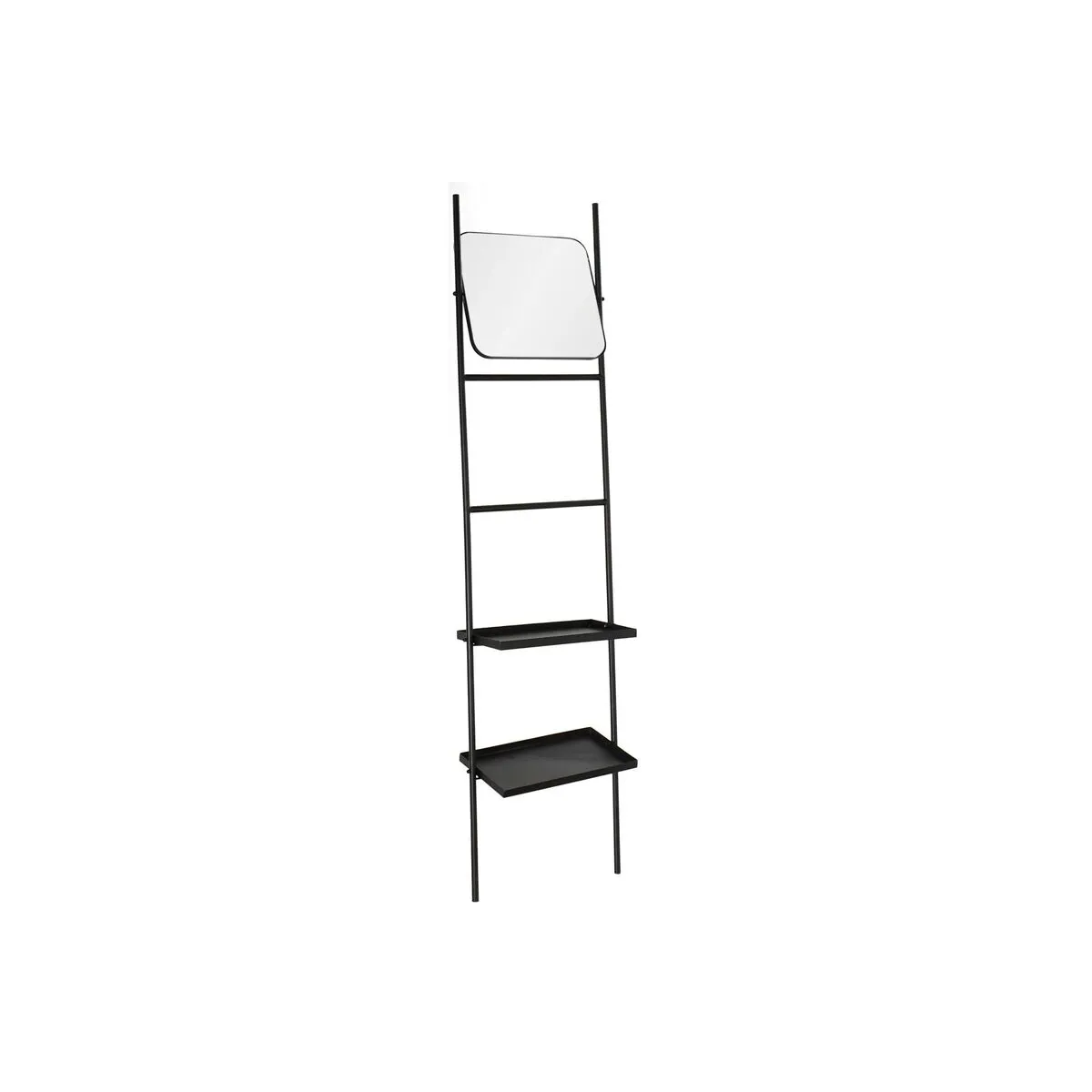 Scaffale DKD Home Decor Specchio Nero Metallo (40 x 20 x 160 cm)