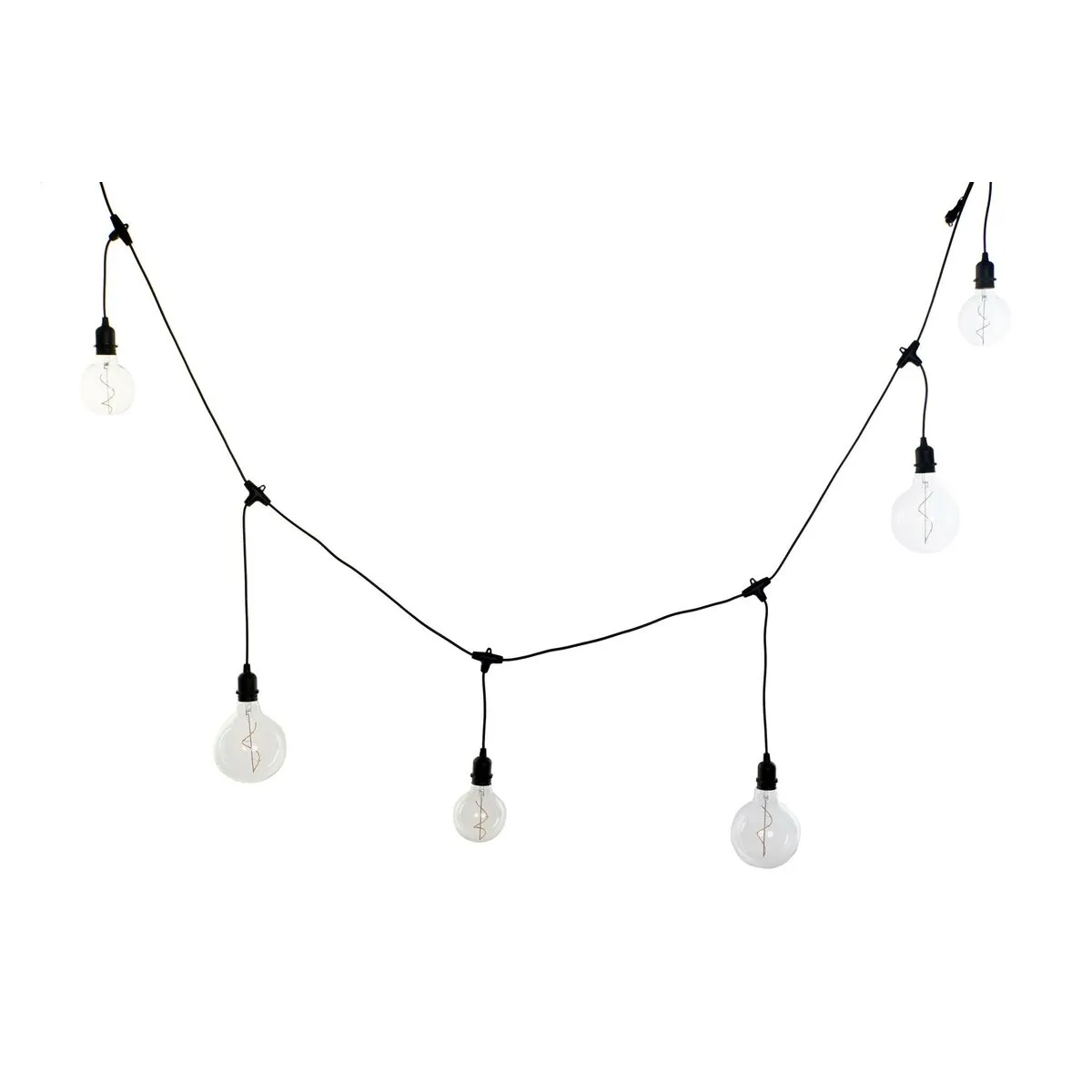 Ghirlanda di Luci LED DKD Home Decor Nero E27 (12 x 25 x 650 cm)