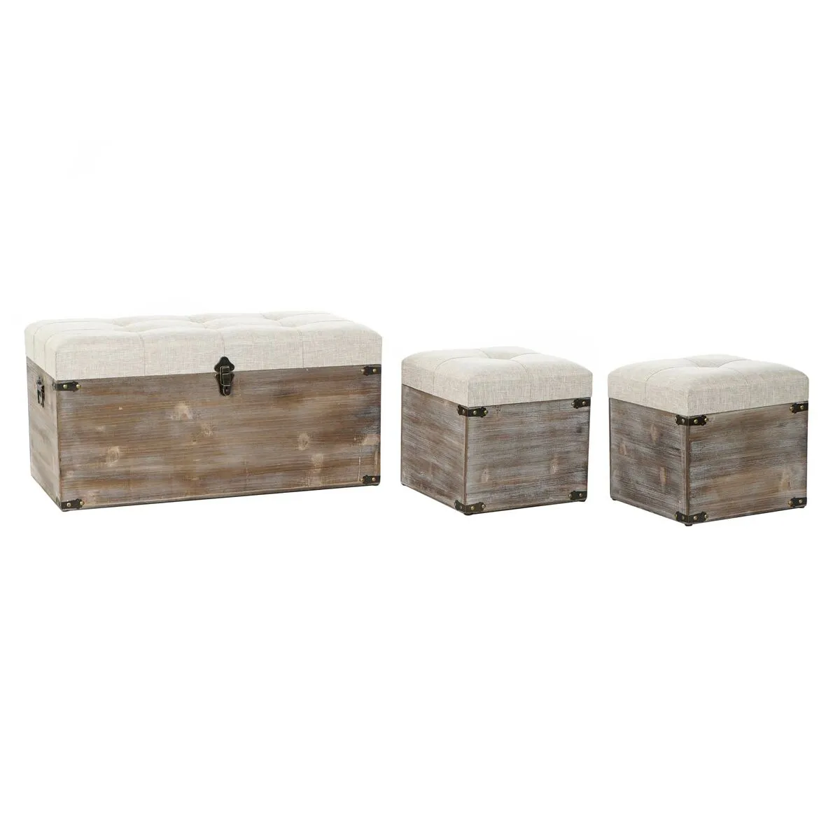 Set di Bauli DKD Home Decor Legno Tradizionale 80 x 40 x 40,5 cm