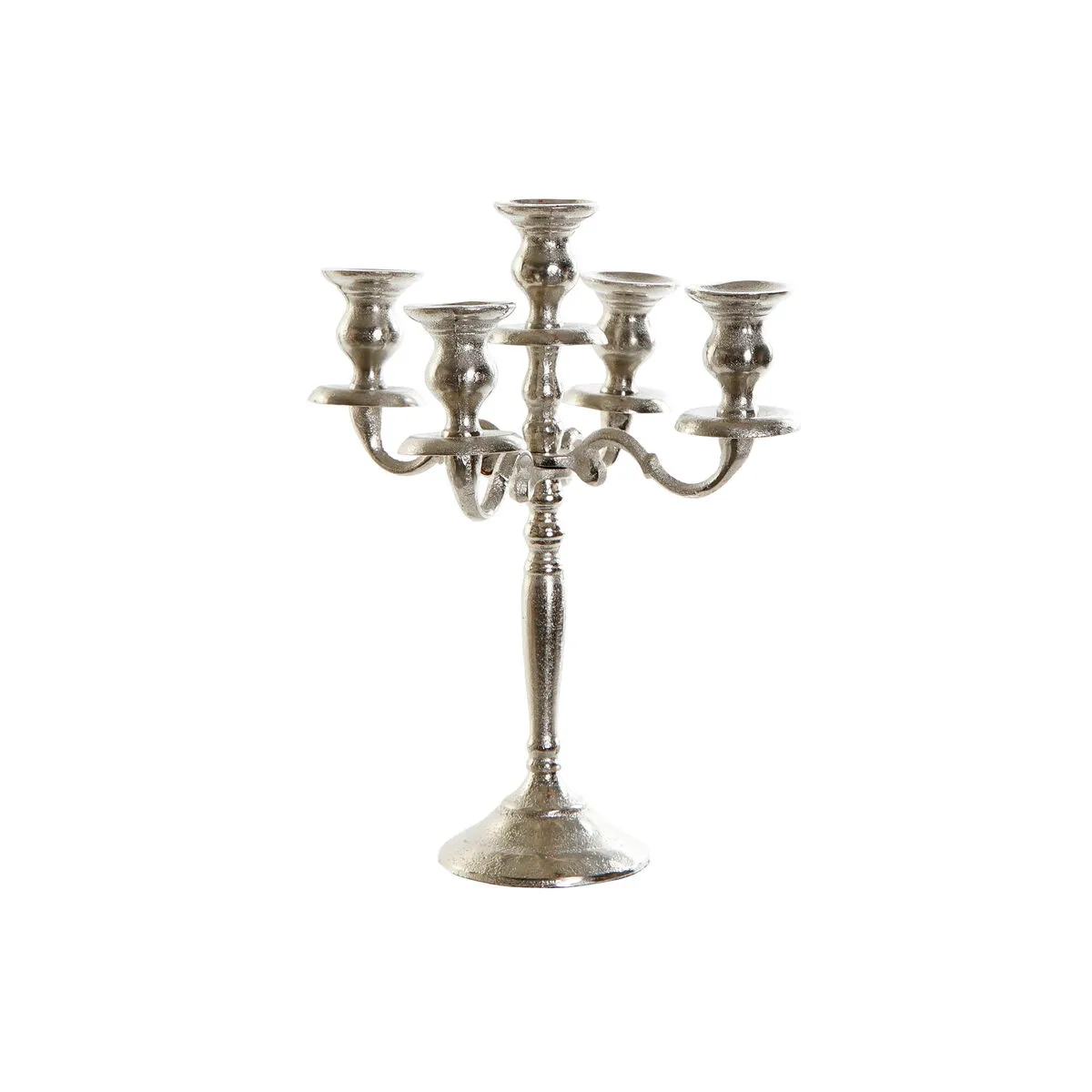 Candelabro DKD Home Decor 22 x 22 x 34 cm 27 x 27 x 34 cm Argentato Alluminio