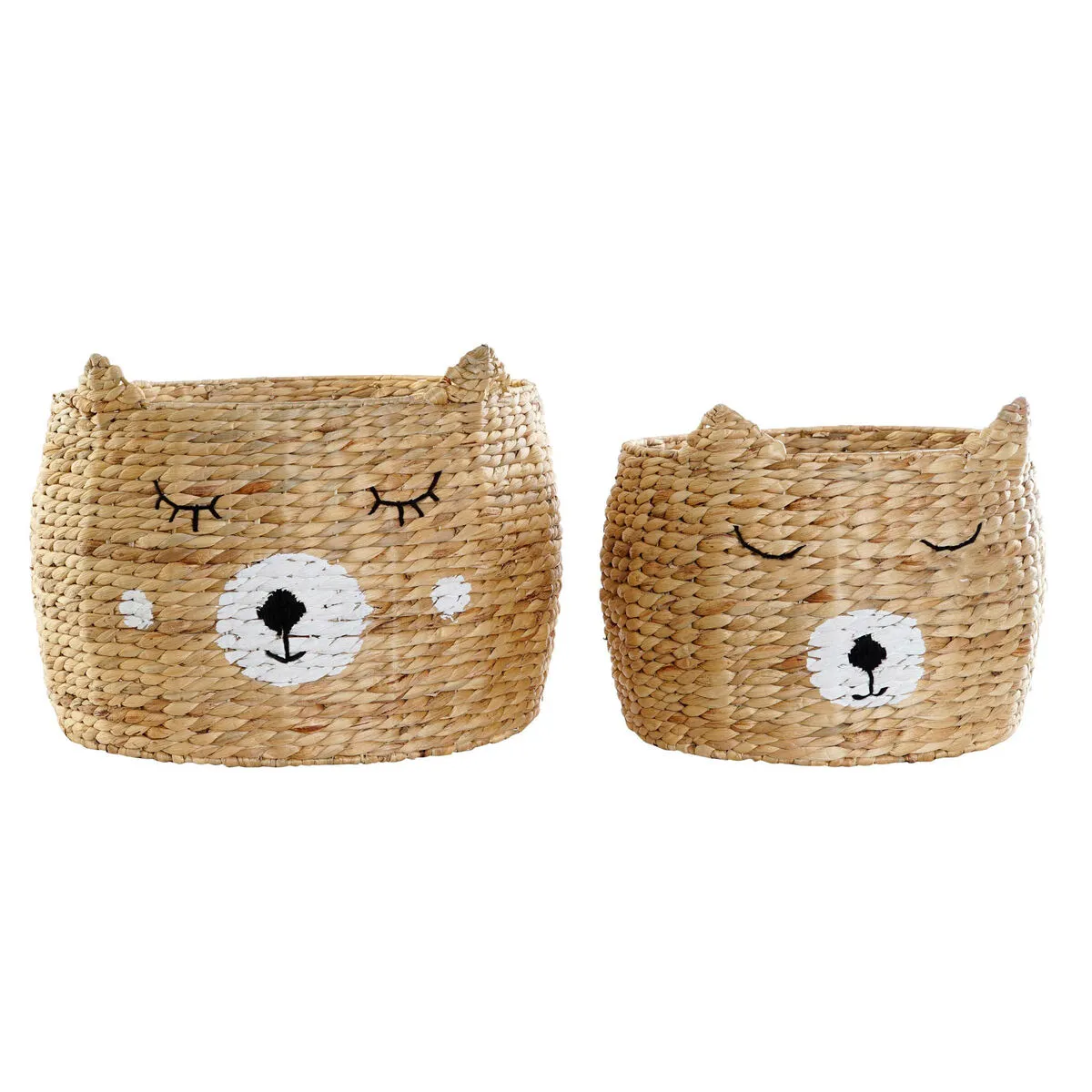 Set di Cestini DKD Home Decor 51 x 51 x 33 cm Per bambini Orso