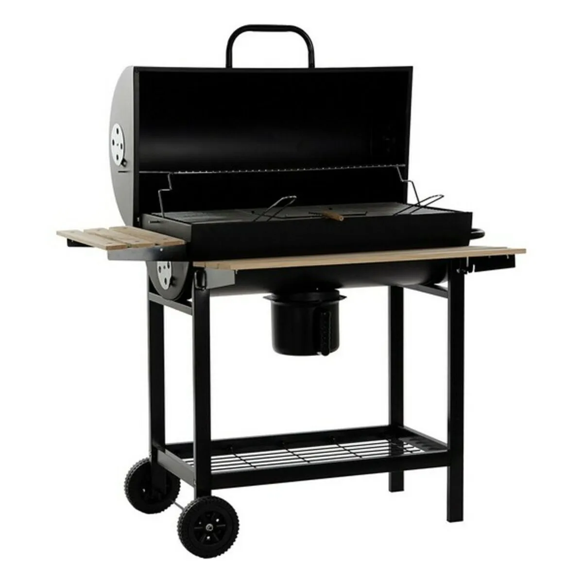 Barbecue a Carbone con Coperchio e Ruote DKD Home Decor RC-177307 108 x 71 x 103 cm Legno Acciaio