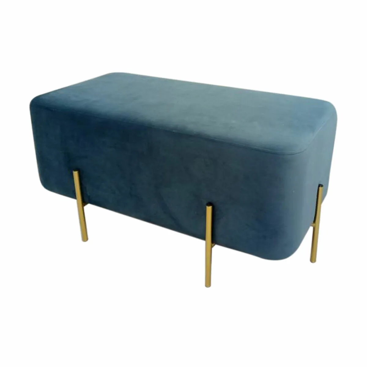 Panca DKD Home Decor   Azzurro Metallo Poliestere (91 x 46,5 x 42 cm)