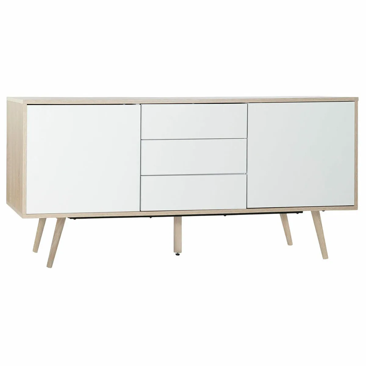 Credenza DKD Home Decor Bianco Naturale Legno Metallo Legno MDF 170 x 45 x 76 cm