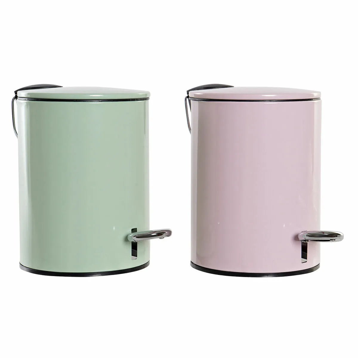 Cestino DKD Home Decor LB-181142 Rosa Menta Metallo 3 L (2 Unità)