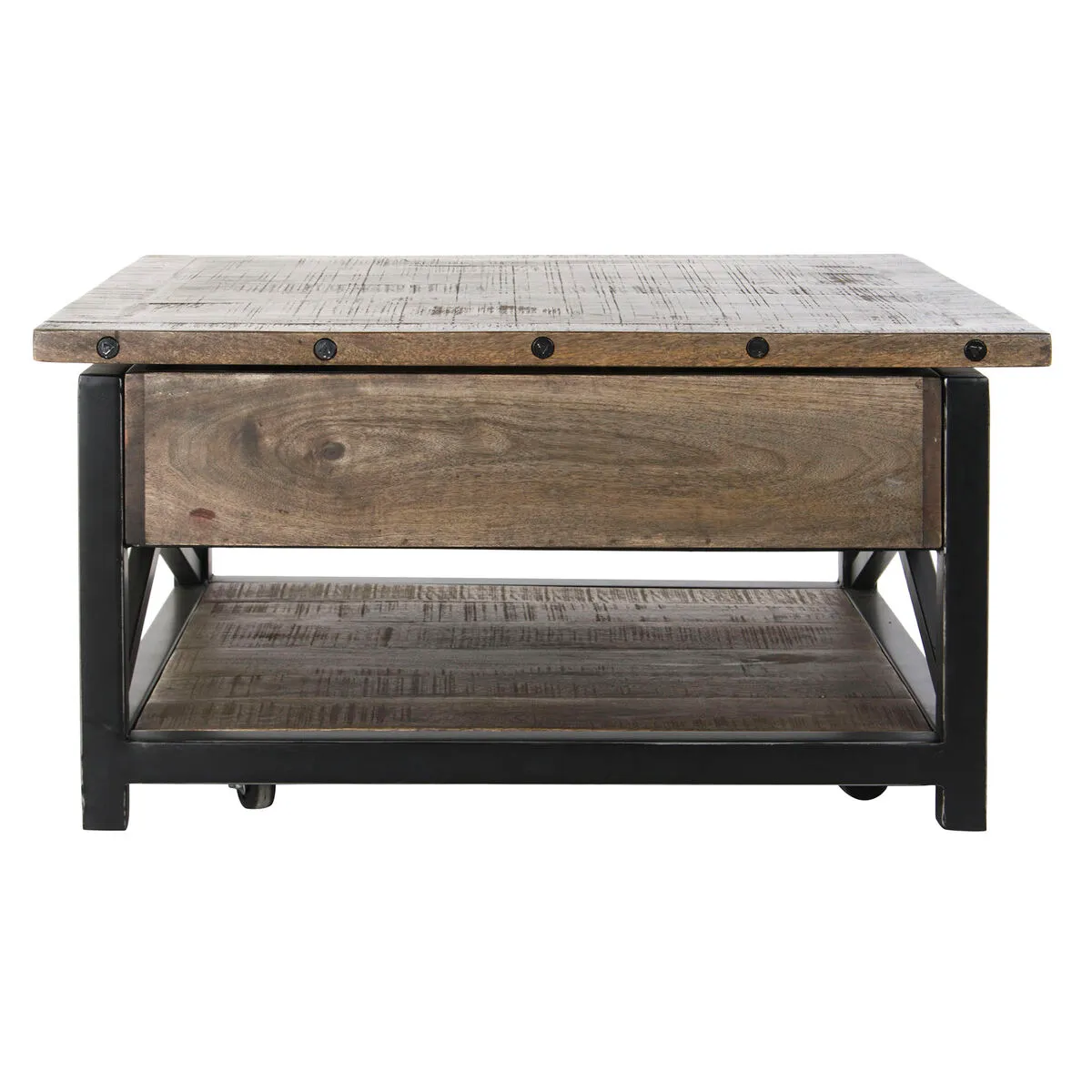 Tavolino alzabile DKD Home Decor 116 x 74 x 44 cm Metallo Legno di mango