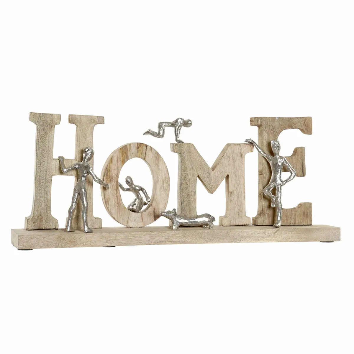 Statua Decorativa DKD Home Decor Argentato Alluminio Cane (59 x 8 x 24 cm)