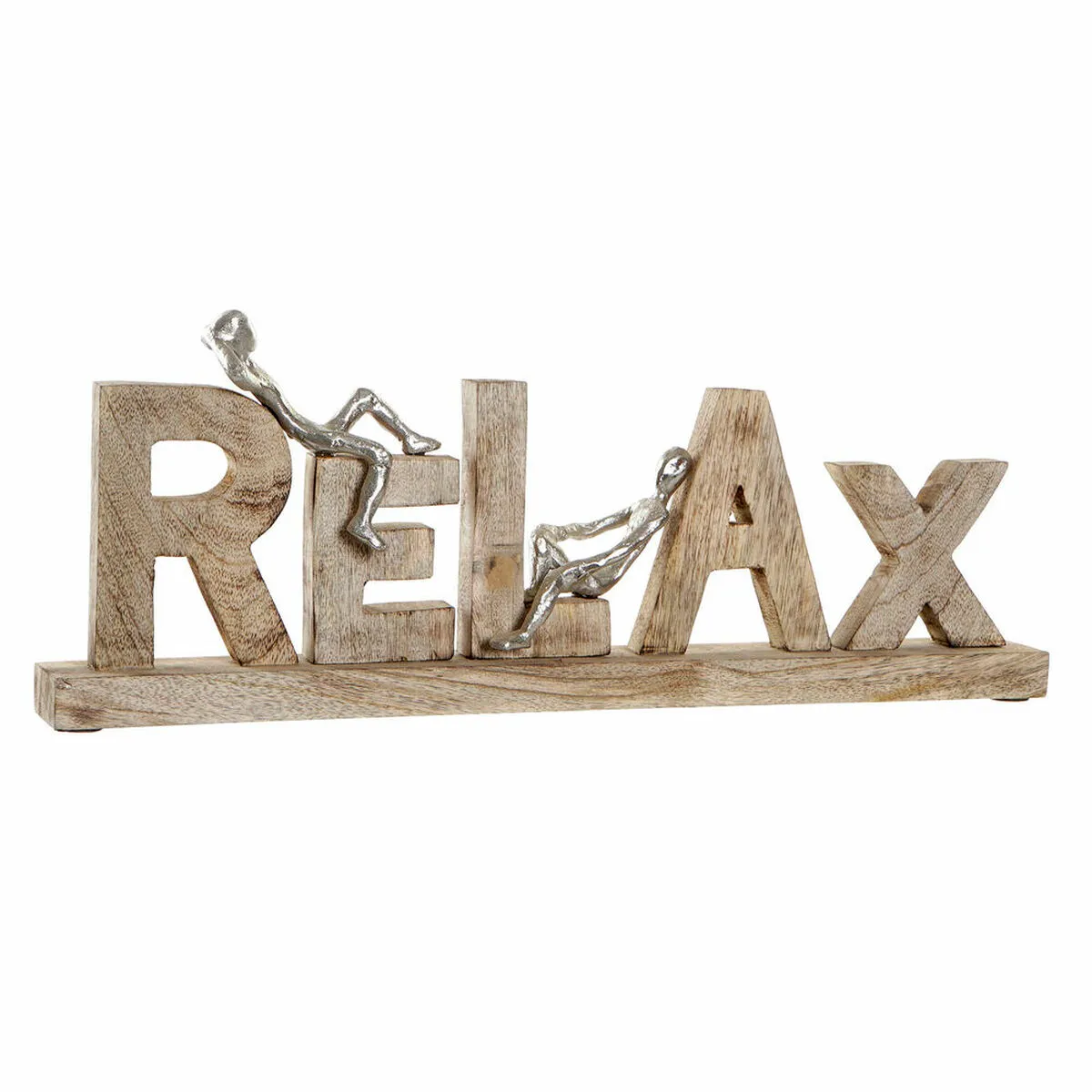 Statua Decorativa DKD Home Decor Relax Argentato Alluminio (58 x 7 x 22 cm)