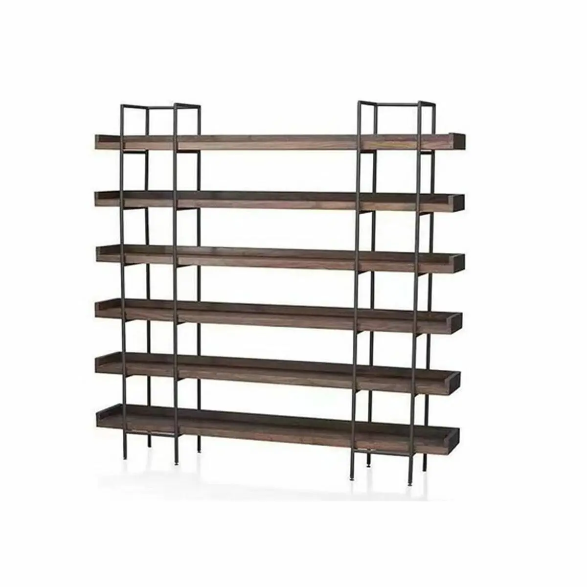 Scaffale DKD Home Decor Marrone Nero Legno Metallo Ferro 200 x 38 x 230 cm