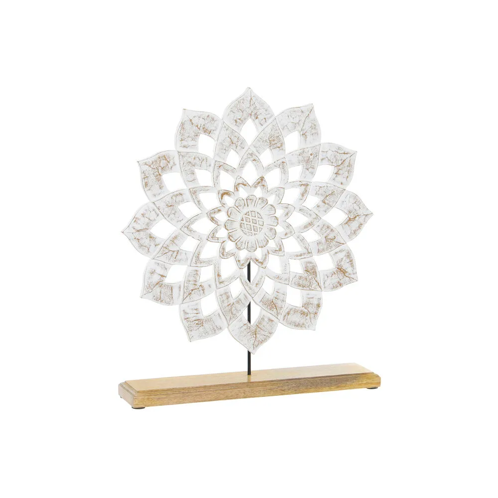 Statua Decorativa DKD Home Decor 40 x 9 x 47 cm 40 x 9 x 45 cm Marrone Bianco Mandala