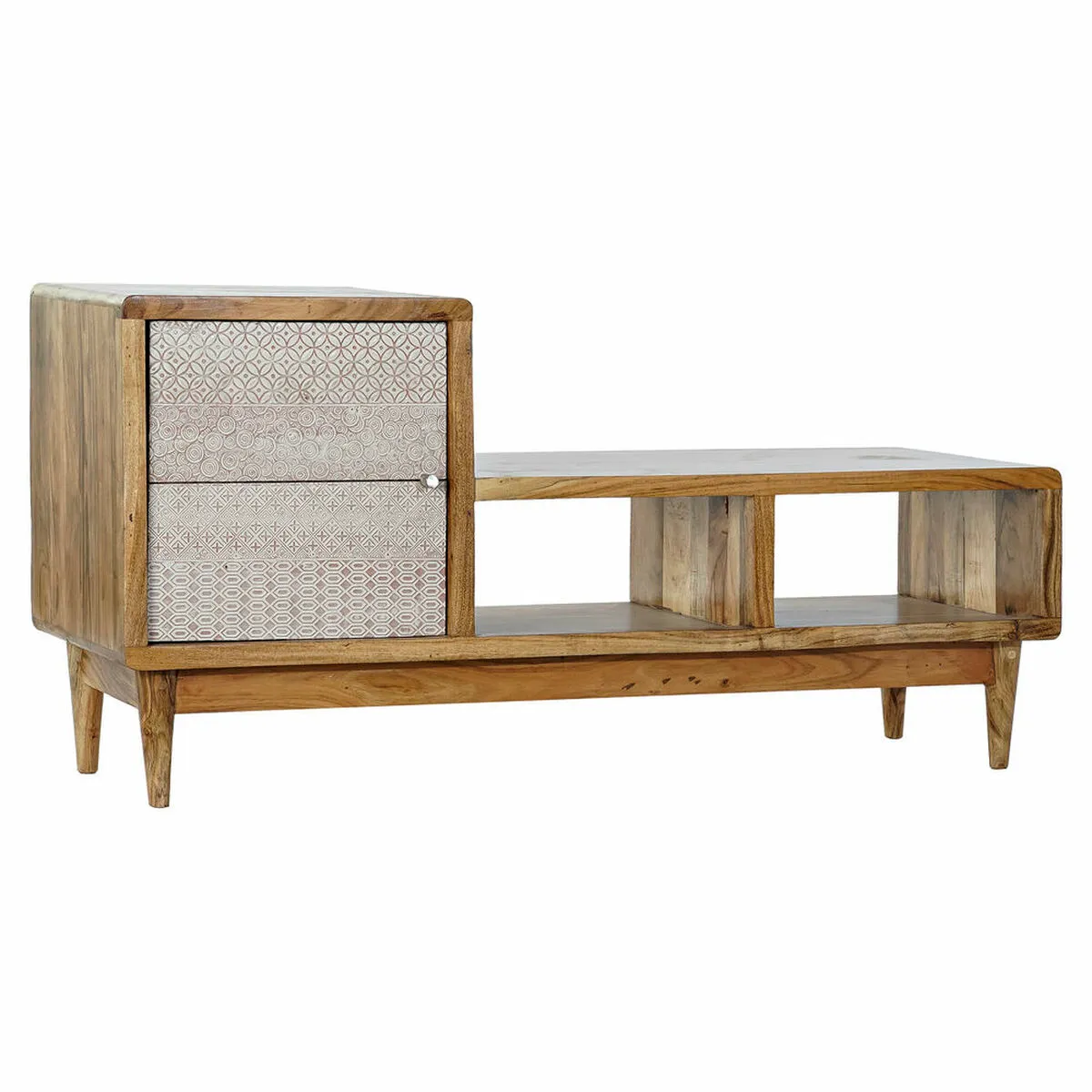 Mobile TV DKD Home Decor Crema Naturale Metallo Acacia 125 x 41 x 62 cm