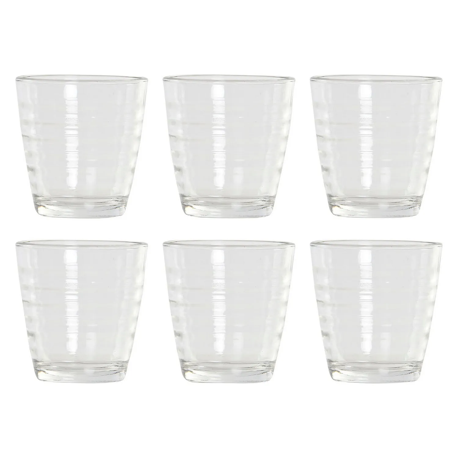 Set di Bicchieri DKD Home Decor Multicolore Trasparente Cristallo Plastica 250 ml (6 pcs)