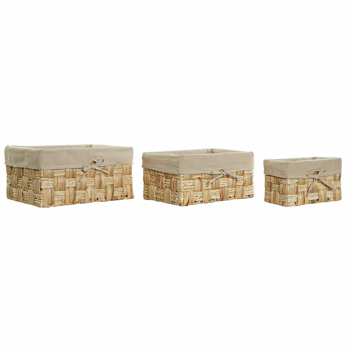 Set di Cestini DKD Home Decor Naturale 40 x 30 x 20 cm Boho