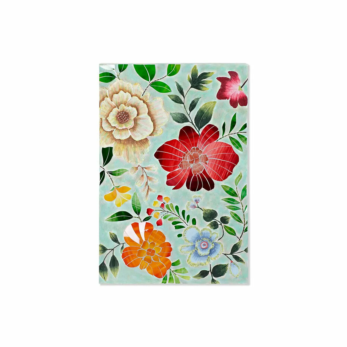 Tela DKD Home Decor 8424001847853 Tela Cristallo Multicolore Fiori (80 x 4 x 120 cm)