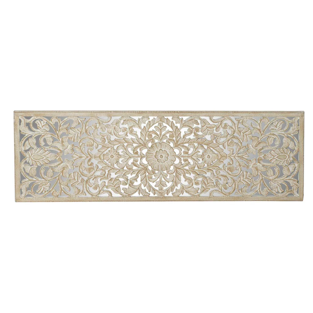 Testiera del Letto DKD Home Decor Bianco Dorato Specchio Legno MDF 183 x 3 x 61 cm