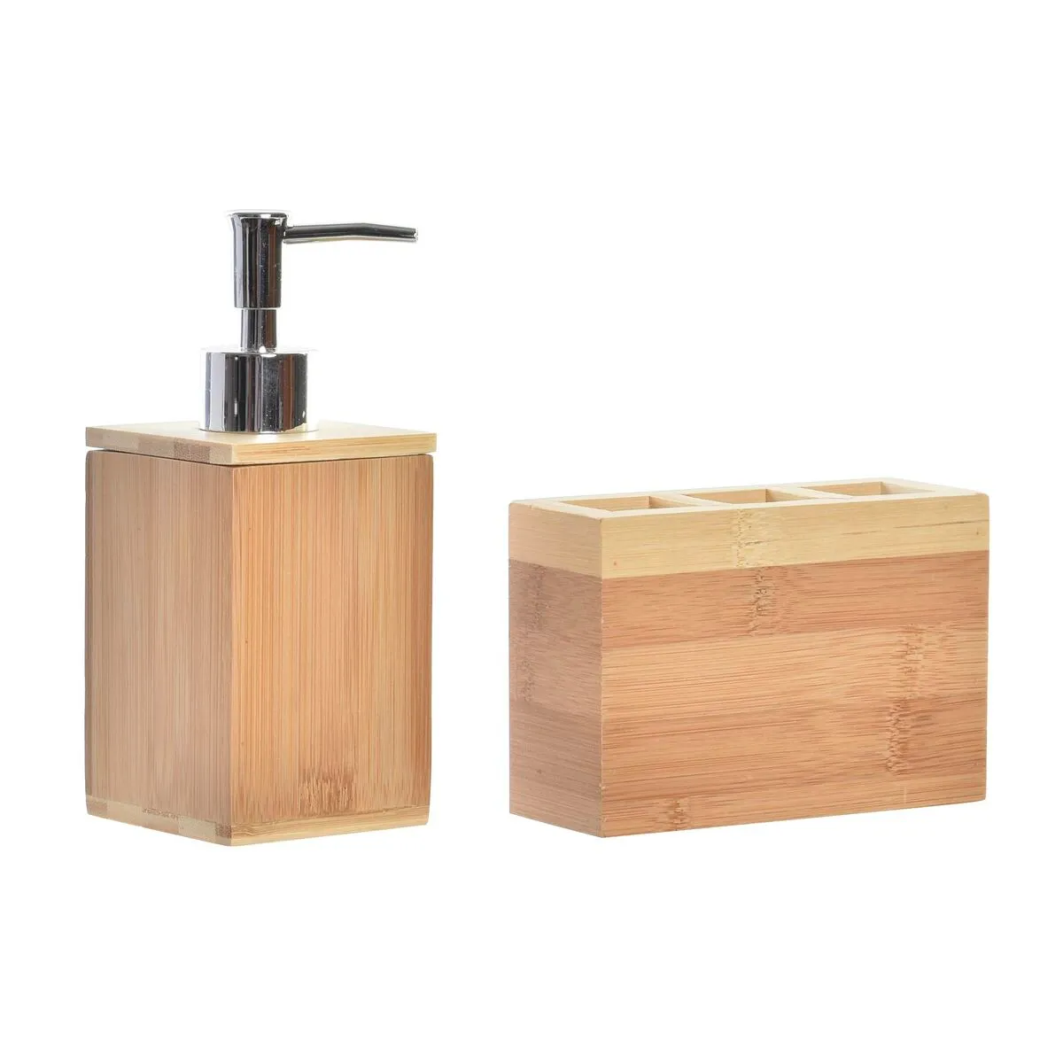 Set da Bagno DKD Home Decor Naturale Bambù 13 x 5 x 9 cm