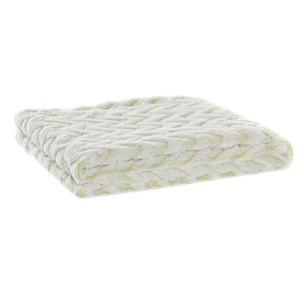 Coperta DKD Home Decor Zig zag 130 x 170 x 2 cm Bianco Montagna