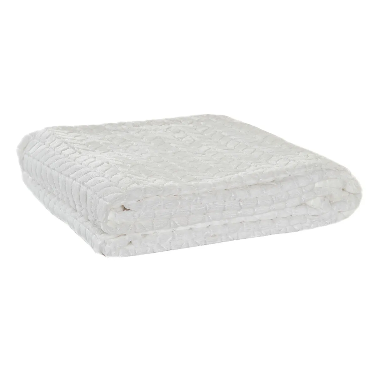 Coperta DKD Home Decor Frecce 130 x 170 x 2 cm Avorio Di base