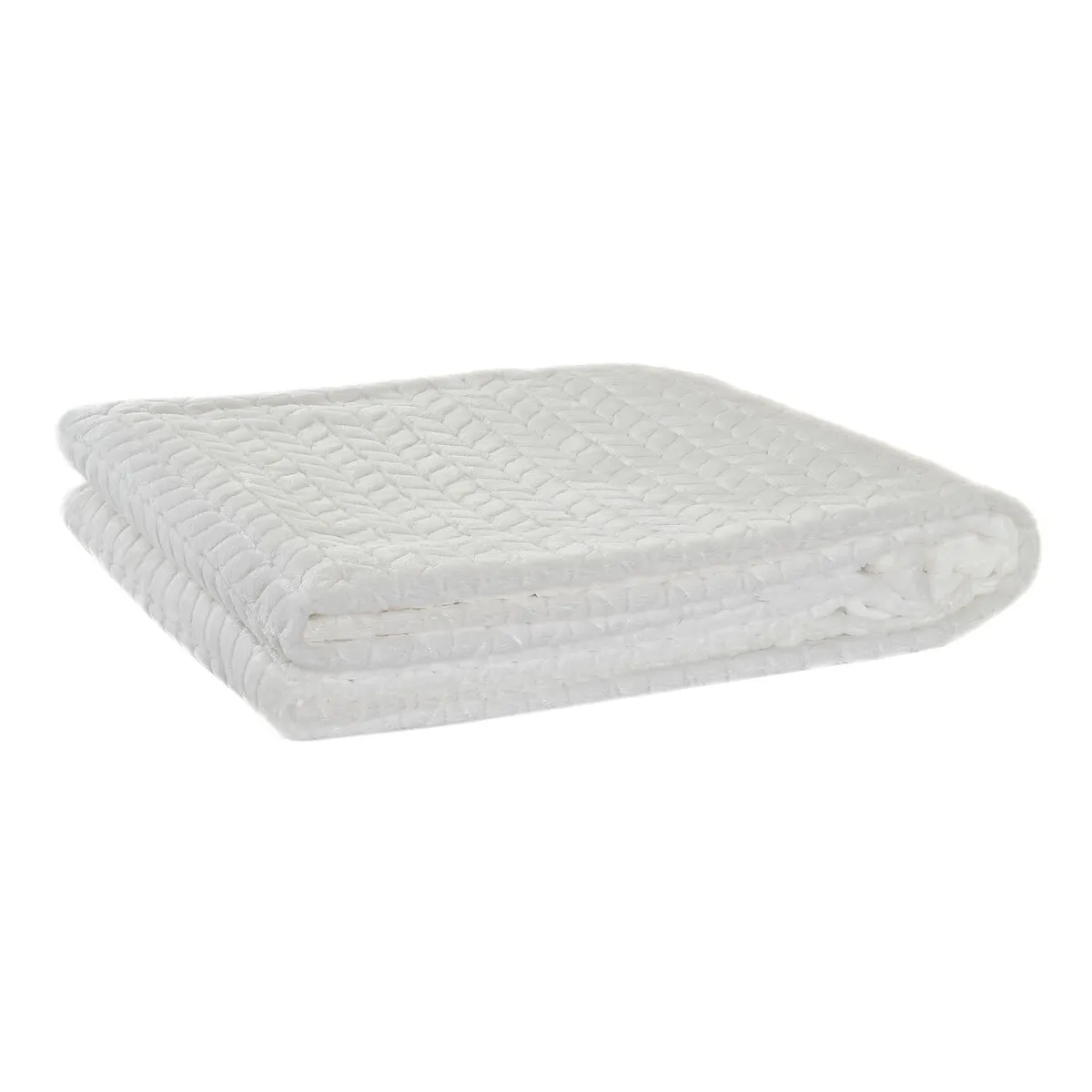 Coperta DKD Home Decor Frecce 150 x 200 x 2 cm Avorio Di base