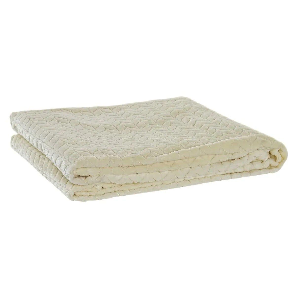 Coperta DKD Home Decor Frecce 150 x 200 x 2 cm Beige Di base