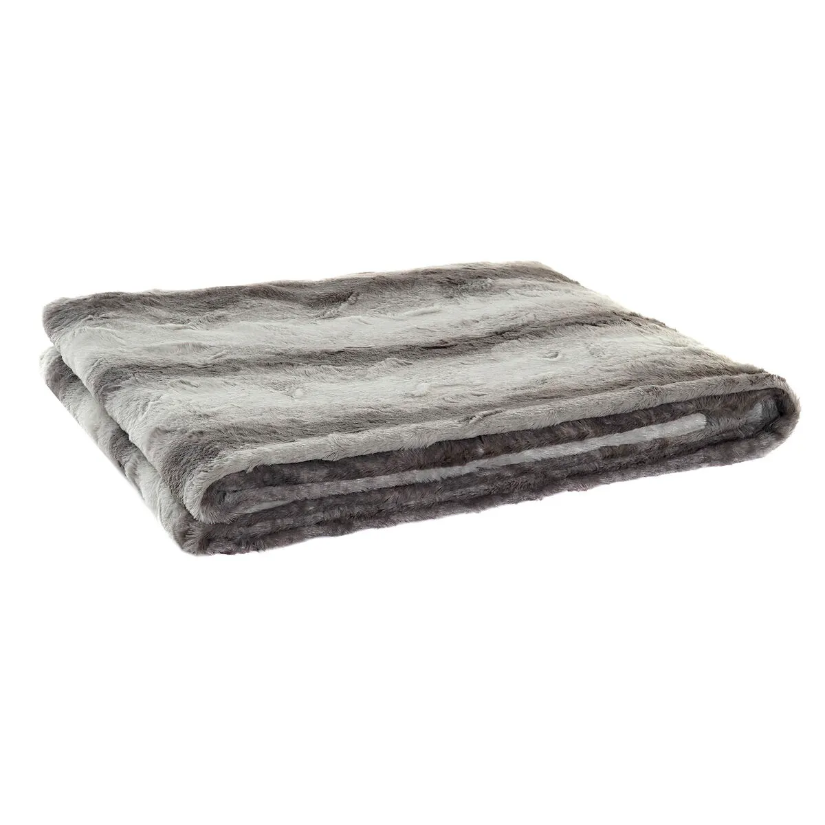 Coperta DKD Home Decor Animale 150 x 200 x 2 cm Grigio Bianco Bicolore Montagna