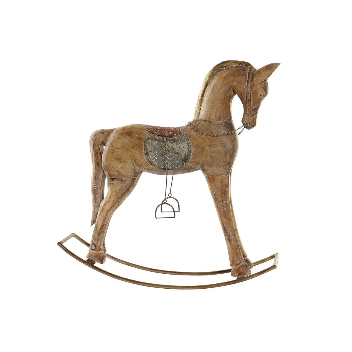 Cavallo a Dondolo DKD Home Decor Altalena basculante Cavallo 61,5 x 13,5 x 62 cm