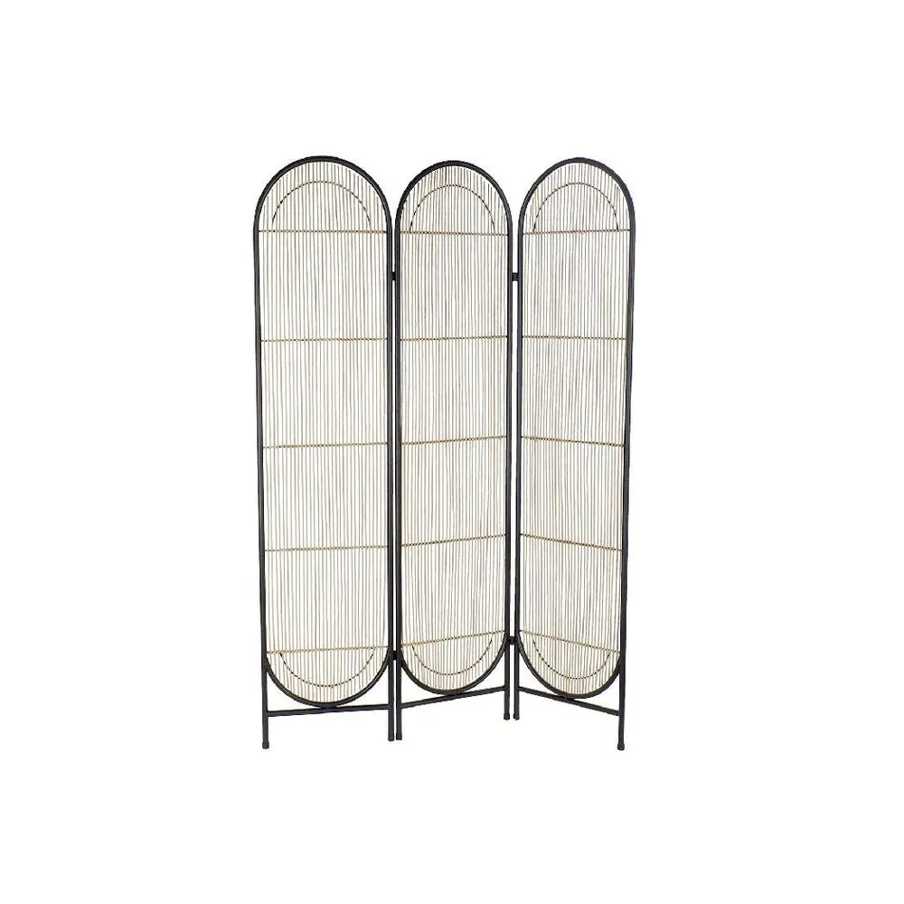 Paravento DKD Home Decor ‎S3023463 Metallo Rattan (126 x 2 x 180 cm)