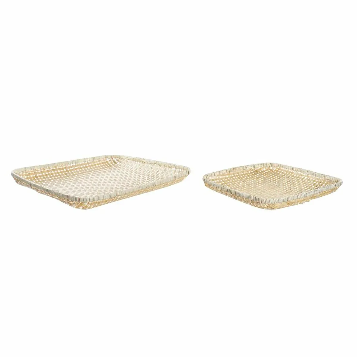 Centrotavola DKD Home Decor Marrone Naturale Tropicale 53 x 53 x 6 cm (2 Unità)