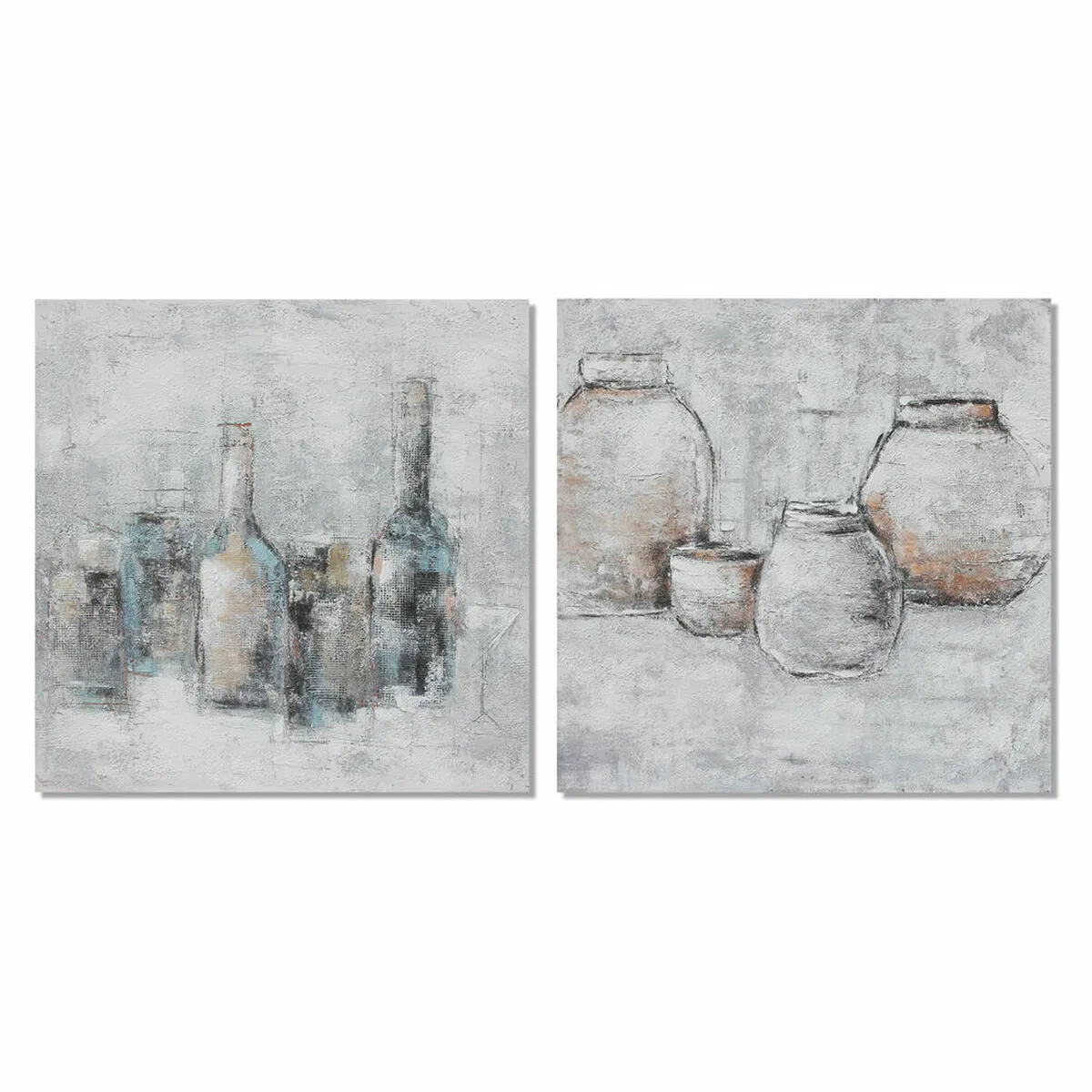 Quadro DKD Home Decor 100 x 2,8 x 100 cm Vaso Tradizionale (2 Unità)