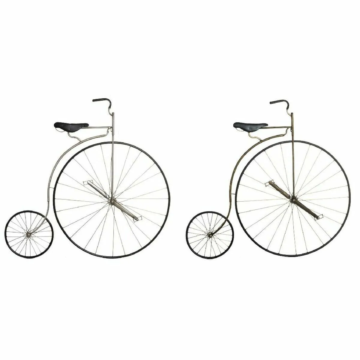 Decorazione da Parete DKD Home Decor 100 x 95 x 4,5 cm Nero Bicicletta Vintage (2 Unità)