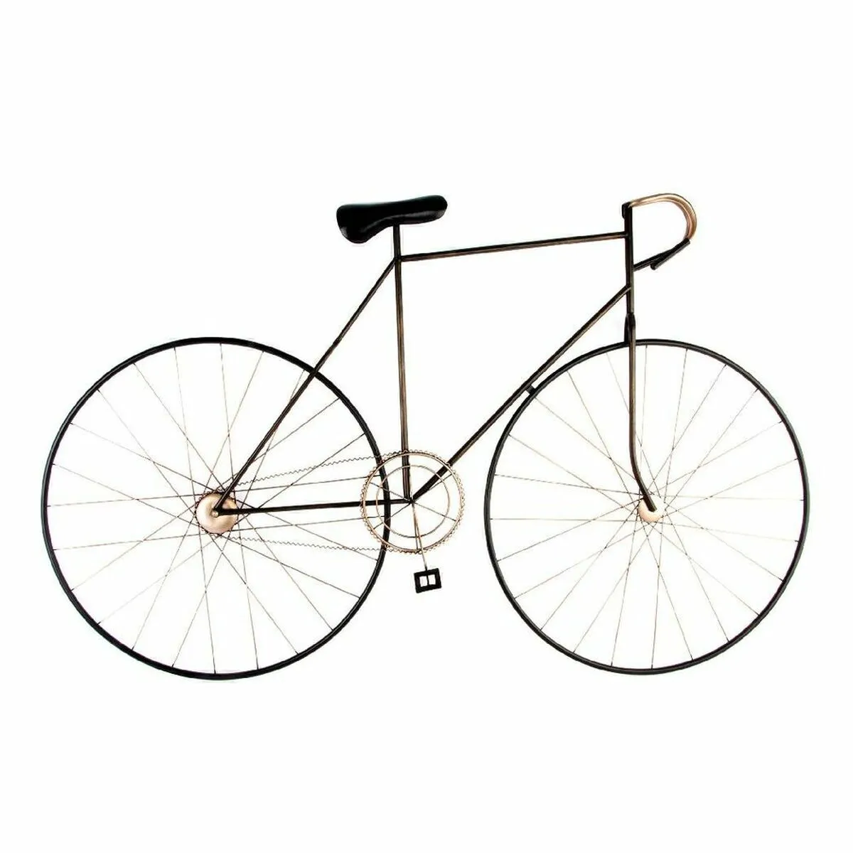 Decorazione da Parete DKD Home Decor Nero Multicolore Dorato Bicicletta Vintage 150 x 6 x 95 cm (2 Unità)