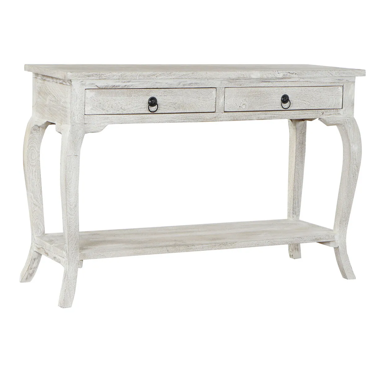 Consolle DKD Home Decor Bianco Multicolore Legno Legno di mango 115 x 38 x 76 cm